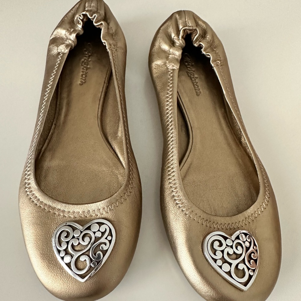 Brighton Gold Flats with Hearts